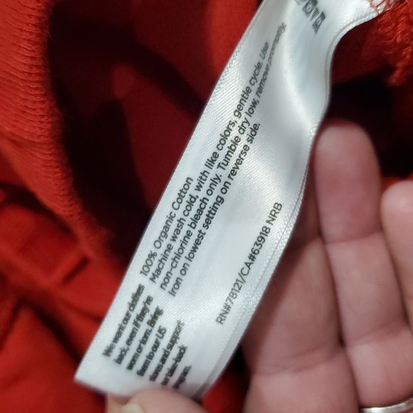 Eileen fisher organic cotton knit rust red orange pocket crop wide leg pants - Picture 4 of 8